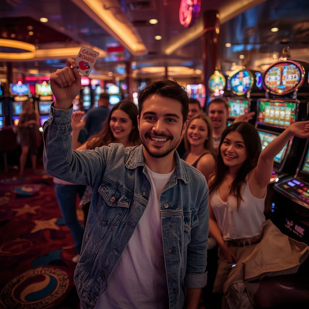 uma pessoa com um bônus do Hanzbet Casino