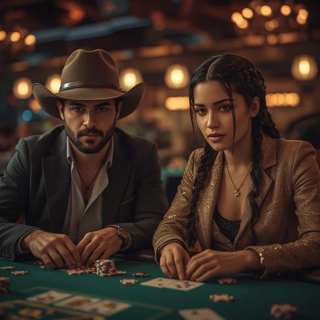 foto de dois jogadores de pôquer HANZBET CASINO