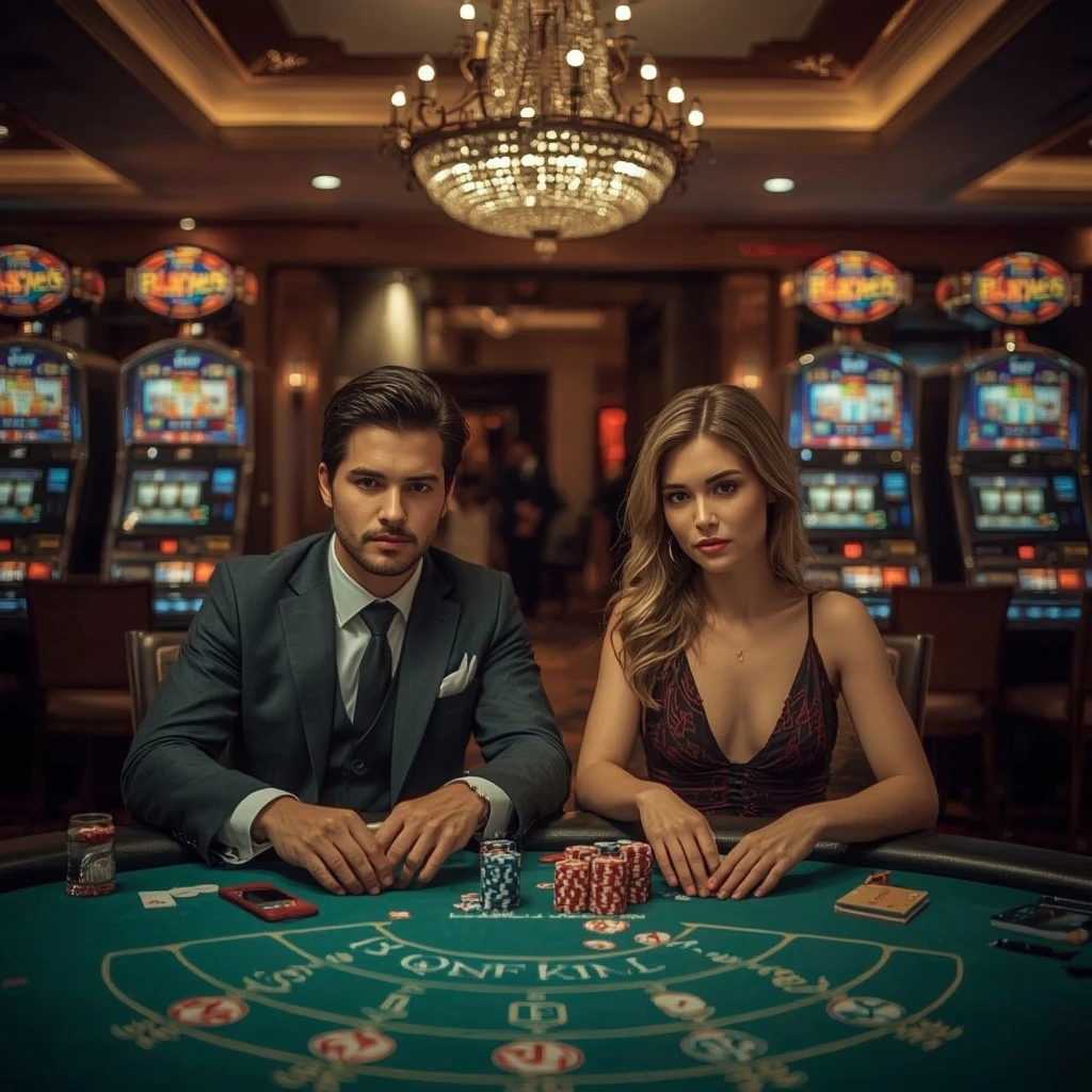 Dois jogadores de poker no Hanzbet Casino